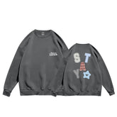 SKZ STAY Print Crew Neck Pullover Sweatshirt