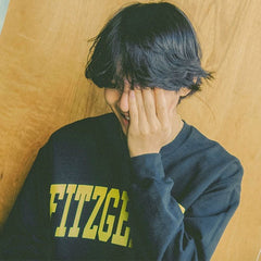 Unisex Loose Letter Print Crew Neck Sweatshirt