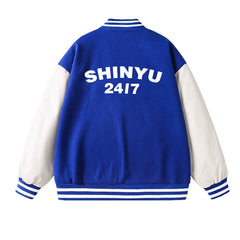 SHINYU DOHOON 24/7 Blue Baseball Jacket