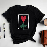Women's Friends Rachel Green Heart Flower T-Shirt