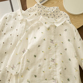 Women's Half Sleeve Summer Fresh Floral Printed Shirt