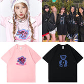 Kpop Women's Graphic Printed Short-sleeved T-shirt