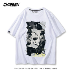 Game Print Short-sleeved Cotton Loose Tee
