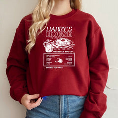 Lovely Girls House Print Casual Sweatshirt