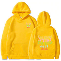 Unisex Letter Printed Casual Hoodie