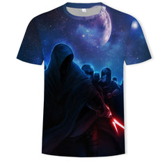 Trendy Men's Comic Digital Print Short Sleeve T-shirt