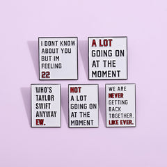 Creative Taylor Lyrics Brooch
