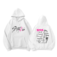 Unisex Kpop Logo Printed Loose Hoodie