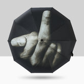 Funny Middle Finger Umbrella – Anti-Rain Statement Parasol, Windproof Folding Gag Gift