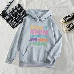 Trendy Girls Suga V Jimin Kpop Cotton Casual Hoodie