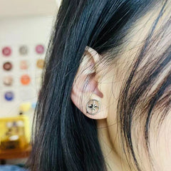Kpop Compass Stud Earrings