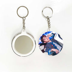 KPOP You Had Me At HELLO Badge Mirror Keychain
