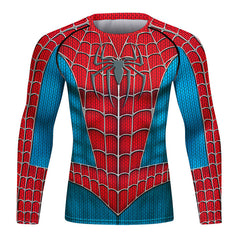 Men's Spider Fitting Round Neck Long Sleeved Training Shirt