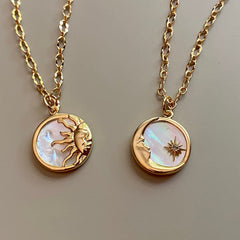 Retro Sun & Moon Necklace