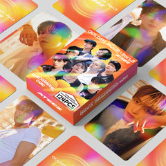 124pcs Kpop Laser PhotoCard Stickers