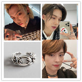 Retro Twisted Chain Adjustable Ring