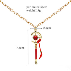 Anime Magic Wand Cos Keychain Necklace