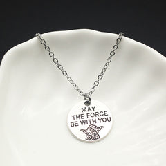 May The Force Be with You Yoda Necklace