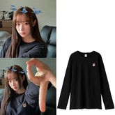 Versatile Giselle Cotton Loose Long Sleeve T-shirt
