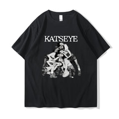 KATSEYE Pattern Print Crewneck T-Shirt