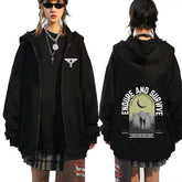 Unisex Game Logo Print Zipper Hoodie