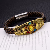 Infinity Stones Leather Rope Woven Bracelet