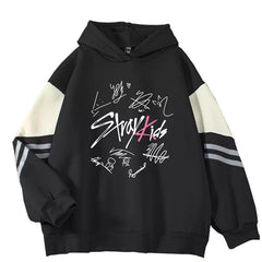 Casual SKZ Graphic Sports Color Block Hoodie
