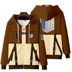 Men's Anime 3d Print Cos Zipper Hoodie
