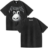 Unisex KPOP Printed Washed Short-sleeved T-shirt