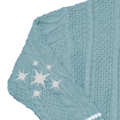 Taylor OPALITE Embroidered Sky Blue Cardigan