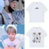 YUSHI Same Graphic Print Short-sleeved T-shirt