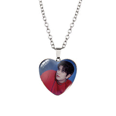 SKZ Heart-shaped Gem Pendant Necklace