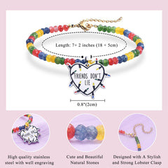 FRIENDS DON'T LIE Beaded Natural Stone Bracelet