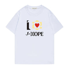 JHOPE LOGO Short-sleeved White T-shirt