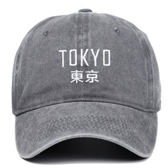 Retro Washed Tokyo Letter Baseball Cap