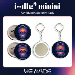 "We Made" Cartoon Badge Mirror Keychain