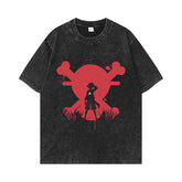 Retro Unisex Washed Graphic Print T-shirt