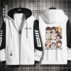 Unisex Anime Dazai Cardigan Zipper Hoodie