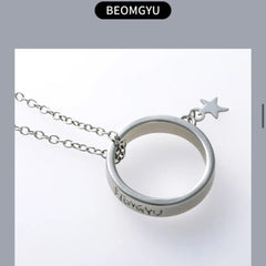 TXT Ring Pendant Necklace