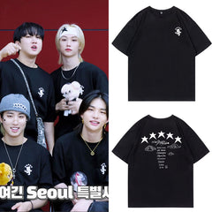 Trendy Kpop Letter Print Short-sleeved T-shirt