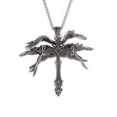 Retro Seraph Cross Necklace