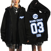 Kpop Karma Bang Chan Lee Know Printed Zipper Hoodie