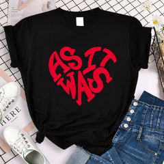 Casual Letter Print Loose Women's T-Shirt
