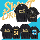 Kpop Sweet Dreams Print Washed T-shirt