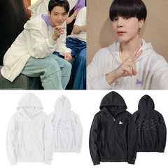 Unisex Casual Loose Hooded Zipper Jacket