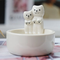 Couple Cat Candle Holder Ornament