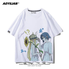 Versatile Women's Anime Cotton T-Shirt