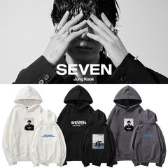 Unisex Kpop SEVEN Print Loose Hoodie