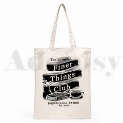 The Office Printed Canvas Shoulder Bag