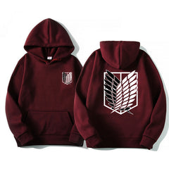 Casual Mikasa Anime Logo Pullover Hoodie